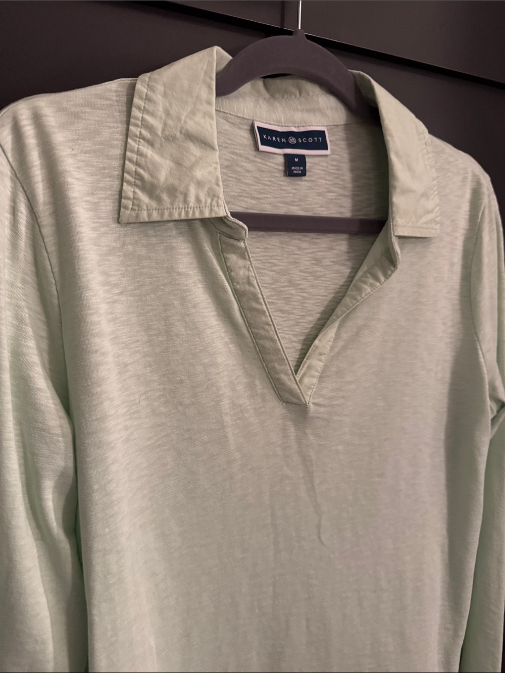 Light Mint Long-Sleeve Polo